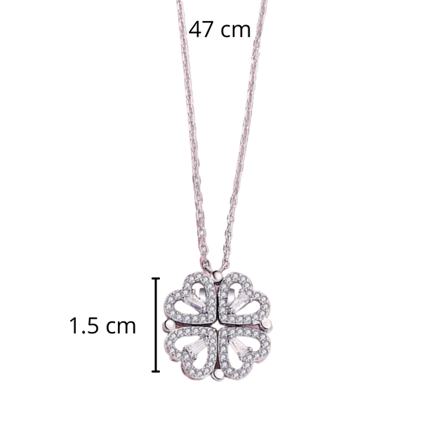 Premium Four-Leaf Heart Necklace With Dual Wearing Styles