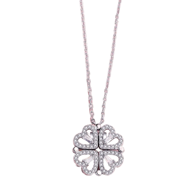 Premium Four-Leaf Heart Necklace With Dual Wearing Styles