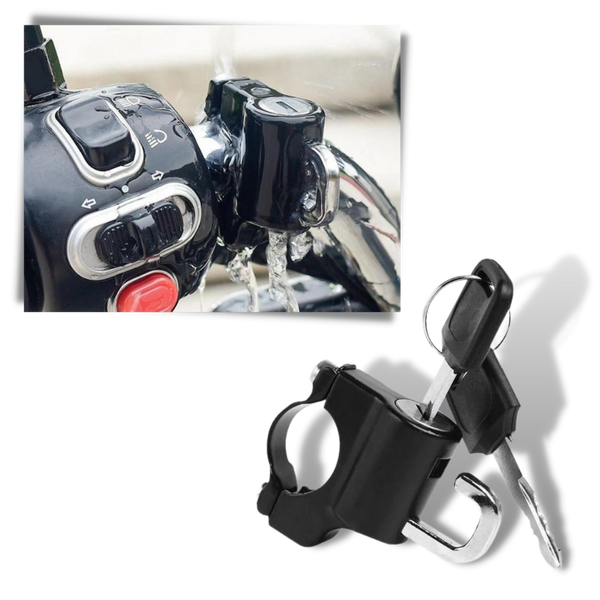 Protective Motorcycle Helmet Lock With Elastic Cable For Secure Parking