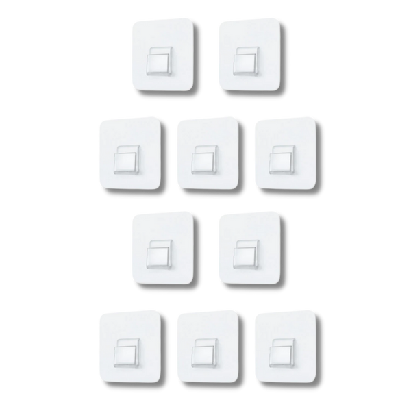 Adhesive Wall Hooks Pack For Damage-Free Hanging In Any Room