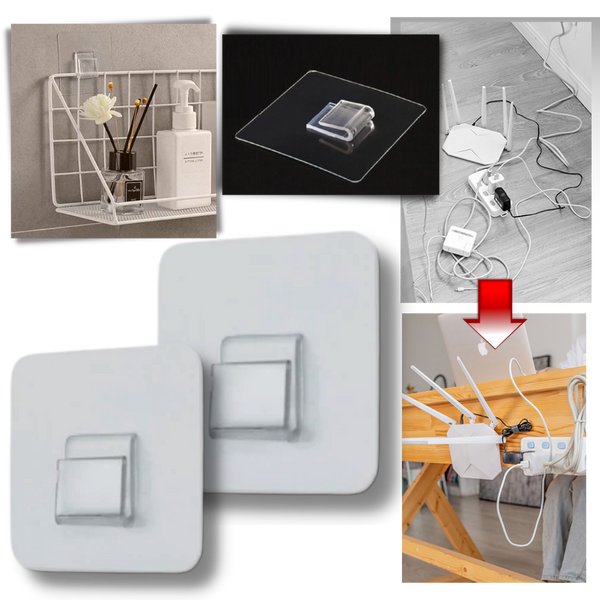 Adhesive Wall Hooks Pack For Damage-Free Hanging In Any Room
