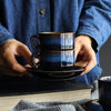 Laguna Kiln Deep Blue Ceramic Mug Set For Morning Tea And Coffee