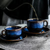Laguna Kiln Deep Blue Ceramic Mug Set For Morning Tea And Coffee