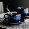 Laguna Kiln Deep Blue Ceramic Mug Set For Morning Tea And Coffee