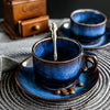 Laguna Kiln Deep Blue Ceramic Mug Set For Morning Tea And Coffee