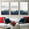 Serene Mountain Mist Canvas Wall Art 3 Piece Set Home Decor