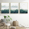 Serene Mountain Mist Canvas Wall Art 3 Piece Set Home Decor