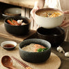 Modern Ceramic Soup Bowls 4 Piece Artisan Dinnerware Set For Daily Dining