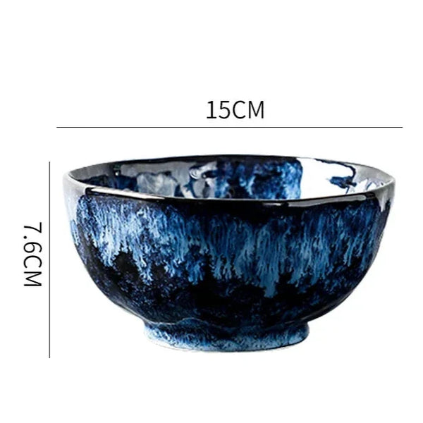 Blue Nebula 10 Piece Celestial Dinner Set Elegant Home Tableware