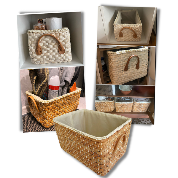 Eco Friendly Wicker Basket for Rustic Storage and Organization