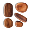Natural Acacia Wood Serving Tray Set For Appetizers And Charcuterie Board