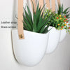 Ceramic Hanging Planter 3 Piece Set For Indoor Outdoor Home Patio Wall Decor