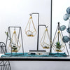 Luxury Hanging Diamond Geometric Metal Candle Holder Decor