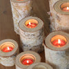 Premium Sustainable Birch Wood Candle Holder For Home Table Centerpiece