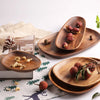 Natural Acacia Wood Serving Tray Set For Appetizers And Charcuterie Board