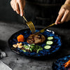 Blue Nebula 10 Piece Celestial Dinner Set Elegant Home Tableware