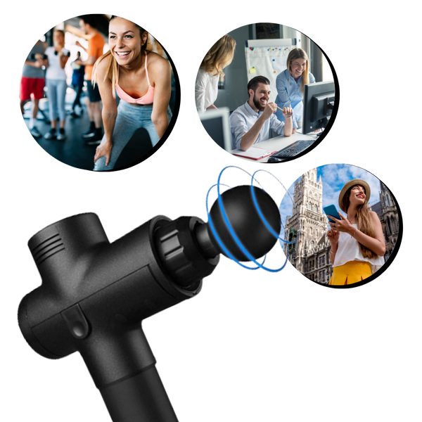 High Speed Massage Gun With Six Heads For Pain Relief And Circulation