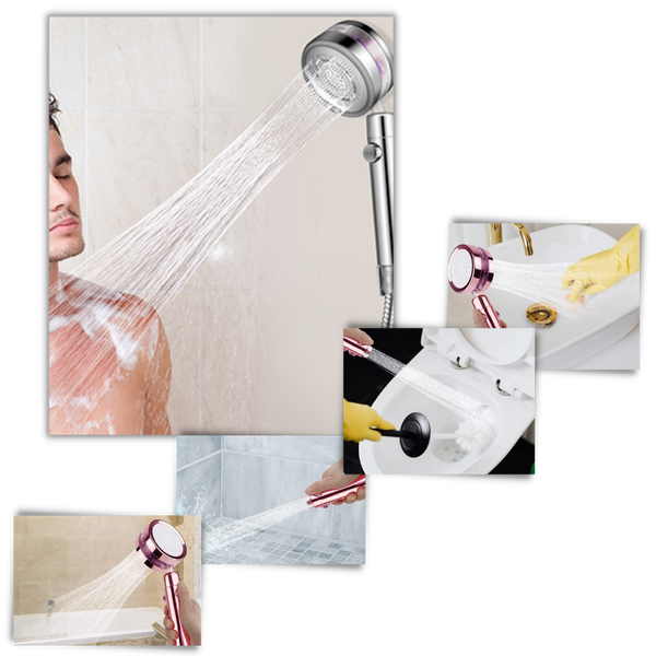 Premium Shower Head With 360 Degree Spin For Boosted Water Pressure