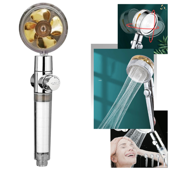Premium Shower Head With 360 Degree Spin For Boosted Water Pressure