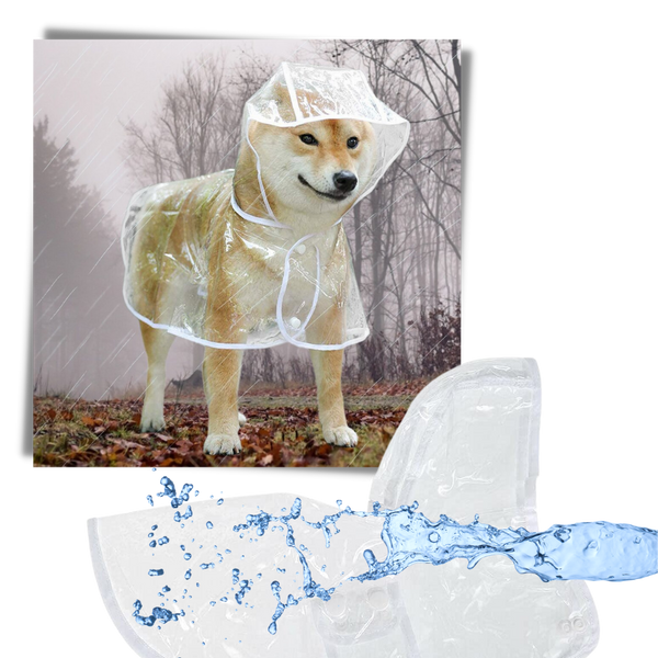 Waterproof Hooded Dog Coat With Adjustable Fit For Cozy Dry Walks