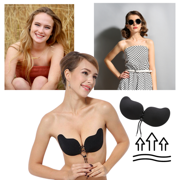 Self Adhesive Backless Push Up Bra For Invisible Seamless Wear