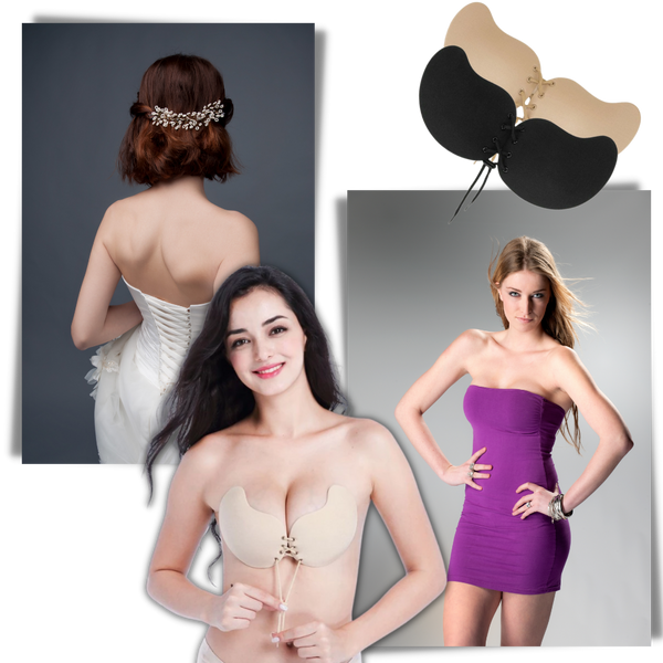 Self Adhesive Backless Push Up Bra For Invisible Seamless Wear