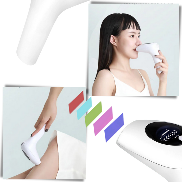 IPL Hair Removal Handset Featuring 8 Intensity Levels For Painless Results