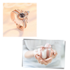 Dual Ring Set With Multilingual Love Message Across 100 Languages Adjustable