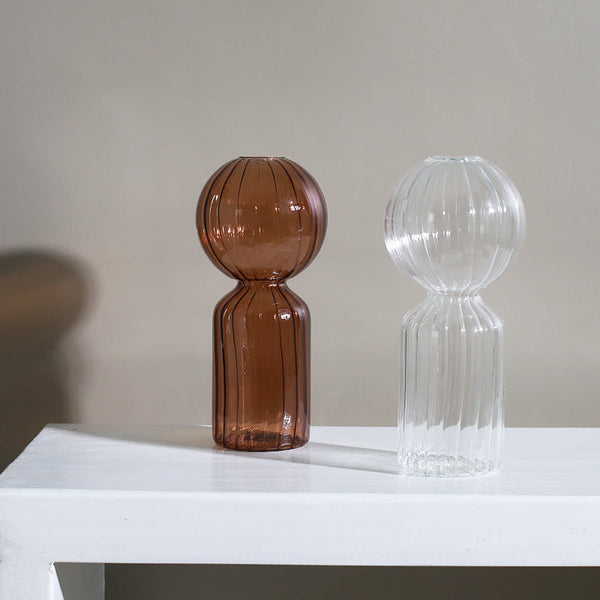 In Leaf Rigged Glass Accent Vases