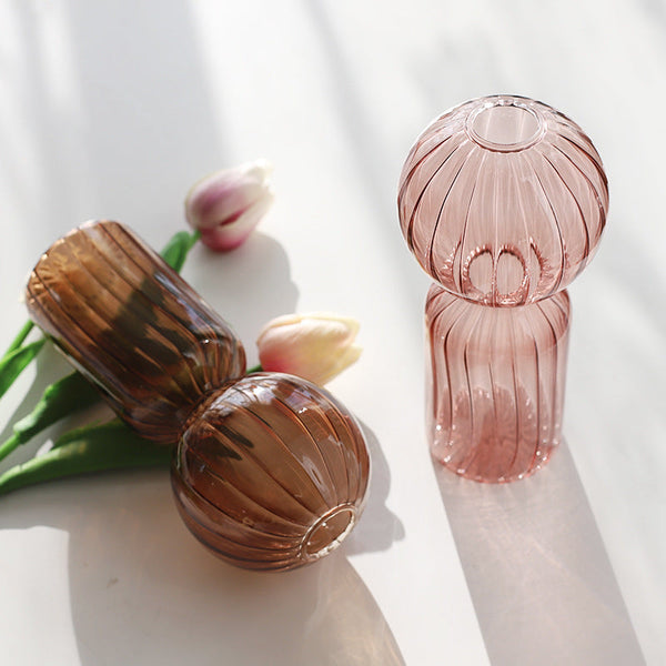 In Leaf Rigged Glass Accent Vases