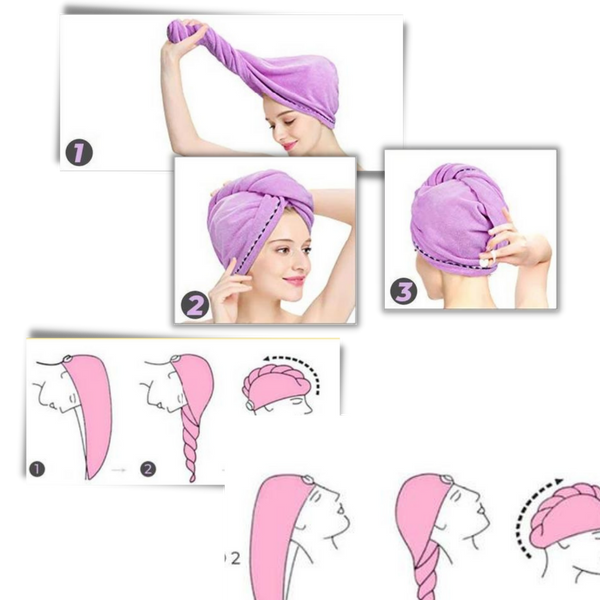 Microfiber Hair Towel for Quick Drying and Gentle Hair Care