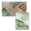 Elegant Nephrite Jade Bell Bracelet With Adjustable Length