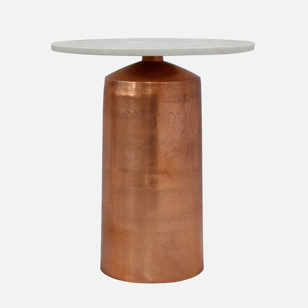 Jackie Marble & Copper Accent Table