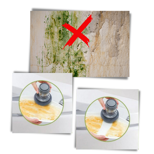Premium Kitchen Palm Brush With Built In Soap Dispenser