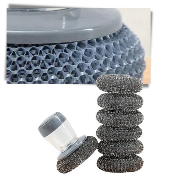 Premium Kitchen Palm Brush With Built In Soap Dispenser