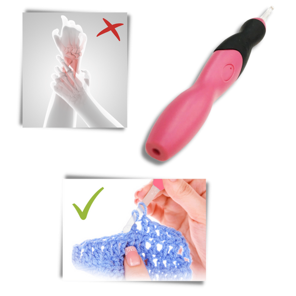 Illuminated Crochet Hook Set With Ergonomic Handles And Built In Light