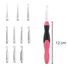Illuminated Crochet Hook Set With Ergonomic Handles And Built In Light