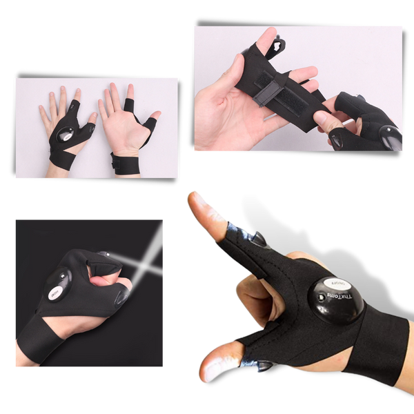 Waterproof LED Gloves For Nighttime Visibility And Outdoor Work