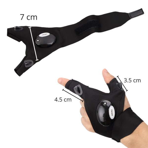 Waterproof LED Gloves For Nighttime Visibility And Outdoor Work