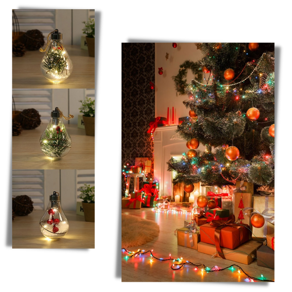 LED Clear Christmas Lightbulbs With 3D Design For Elegant Holiday Decor