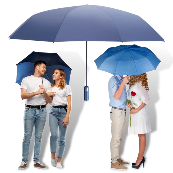 Windproof LED Umbrella With Integrated Night Light For All Weather