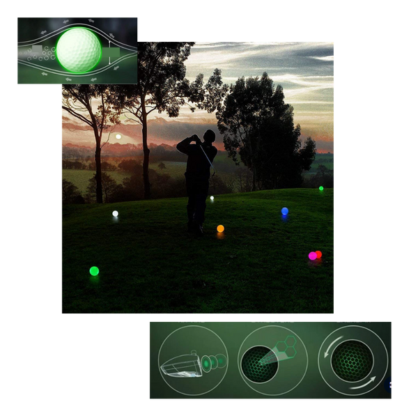 LED Glow Golf Balls Pack For Nighttime Play Waterproof And Durable