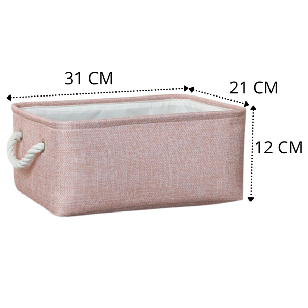 Premium Linen Storage Basket With Durable Rope Handles Stackable