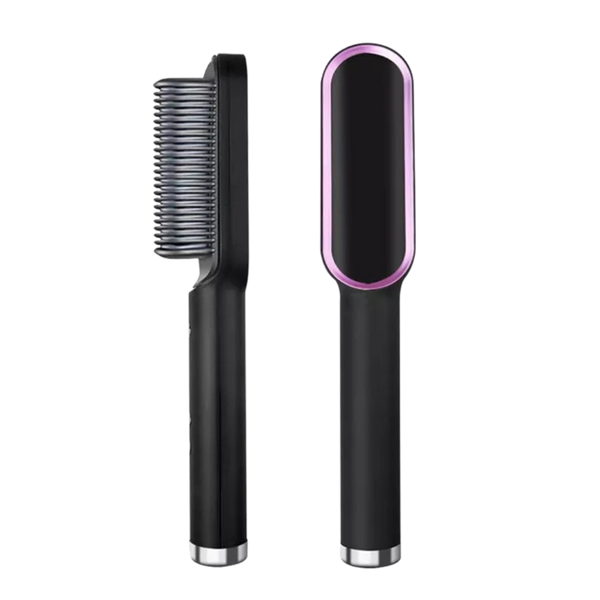 2-In-1 Ceramic Hair Straightening Brush With Intelligent Temperature Control