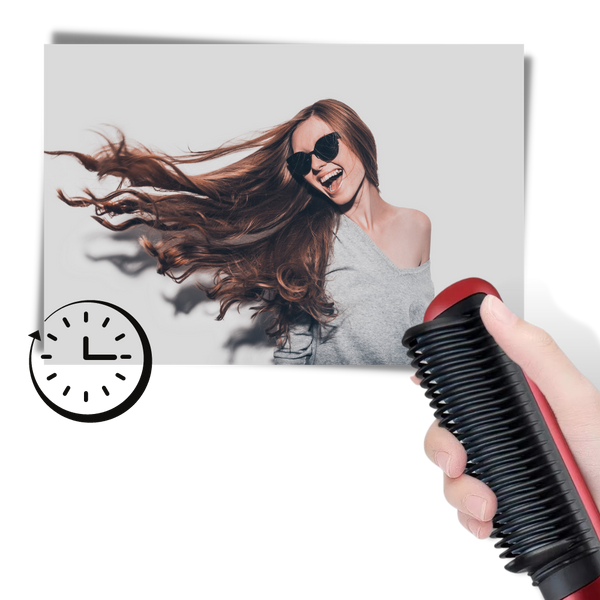 2-In-1 Ceramic Hair Straightening Brush With Intelligent Temperature Control