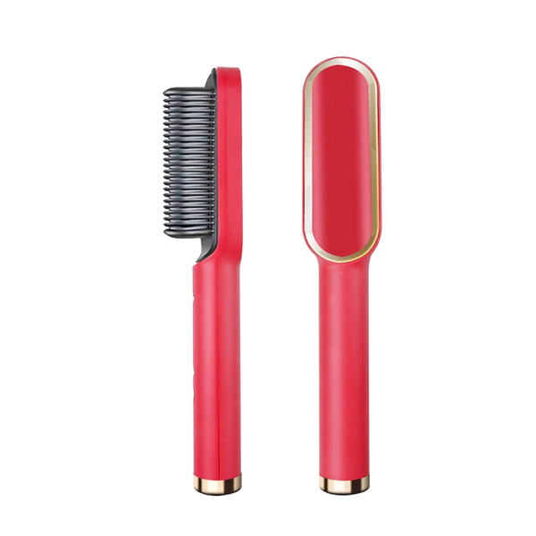 2-In-1 Ceramic Hair Straightening Brush With Intelligent Temperature Control