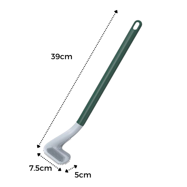 Extended Reach Toilet Brush With Wall Mount For Easy Cleaning