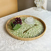Lotus Leaf Rattan & Shell Fruit Basket Tray