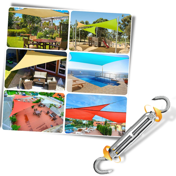 Shade Sail Tensioning Kit With Rustproof Steel Turnbuckles For Quick Setup