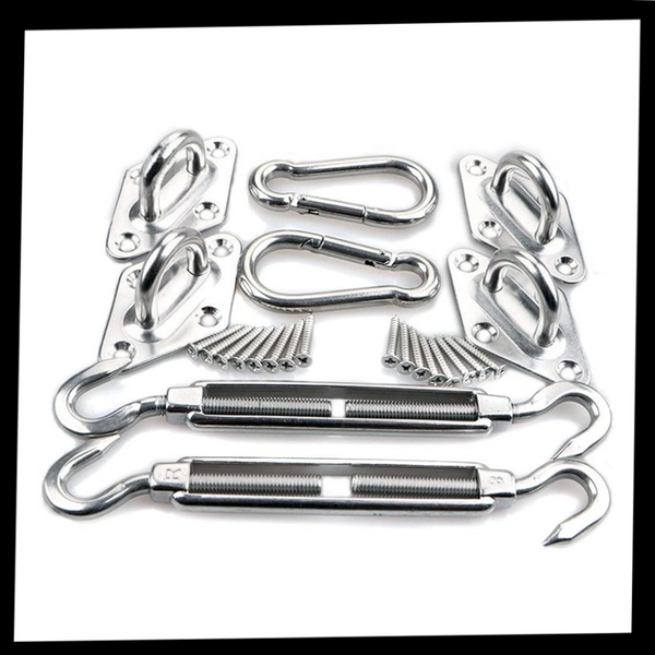 Shade Sail Tensioning Kit With Rustproof Steel Turnbuckles For Quick Setup